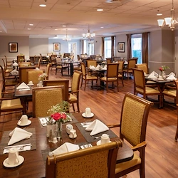 Charter Senior Living of Dedham in Dedham, MA, dining room