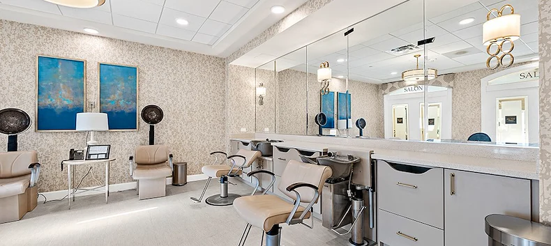Westhill Newnan Crossing senior living community offering assisted living and memory care in Newnan, GA, beauty salon
