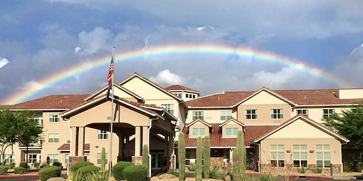 Estrella Estates Gracious Retirement Living Hawthorn Senior Independent Living in Goodyear, Arizona front exterior