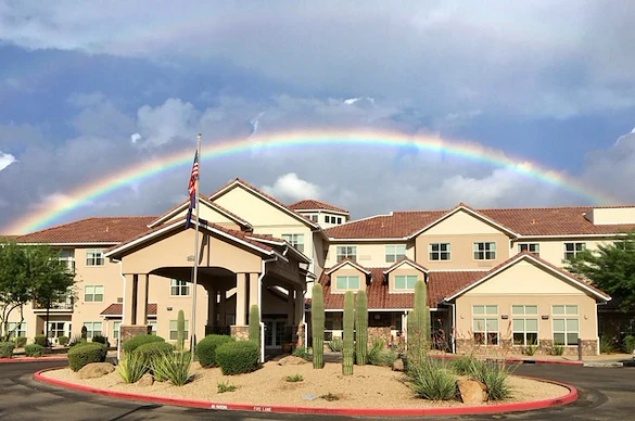 Estrella Estates Gracious Retirement Living Hawthorn Senior Independent Living in Goodyear, Arizona front exterior