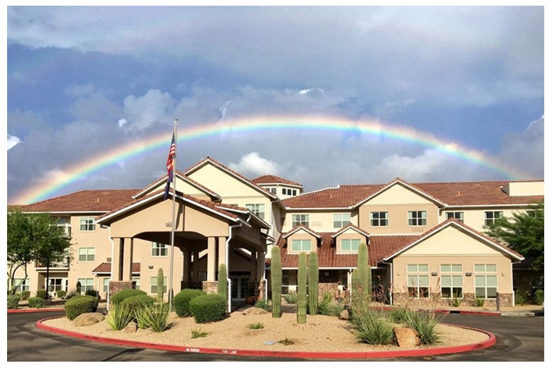 Estrella Estates Gracious Retirement Living Hawthorn Senior Independent Living in Goodyear, Arizona front exterior