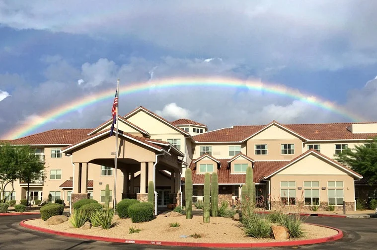 Estrella Estates Gracious Retirement Living Hawthorn Senior Independent Living in Goodyear, Arizona front exterior