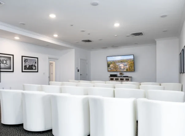 The Blake at Charlottesville media room