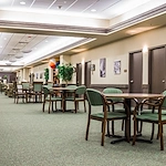Fieldstone Memory Care of Yakima tables for socializing