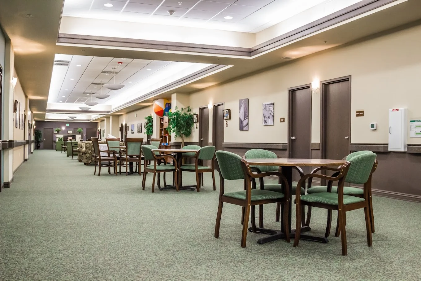 Fieldstone Memory Care of Yakima tables for socializing