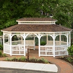 Our lovely gazebo overlooking the pond!