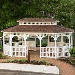 Our lovely gazebo overlooking the pond!