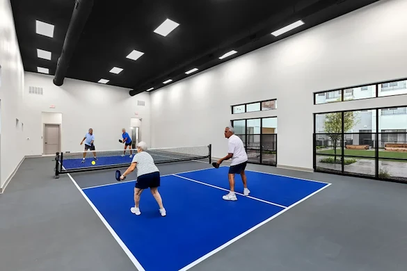 Watermere at Round Rock senior living community offering active adult living and independent living in Round Rock, TX, indoor pickleball court