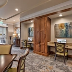 Sonata Windermere Assisted Senior Living in FL business center with computers