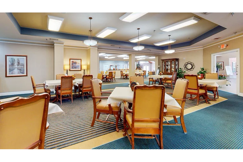 Dining area of Gaines Park Senior Living