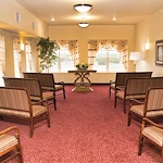 Maple Ridge Gracious Retirement Living Hawthorn Senior Independent Living in Cedar Park, Texas gathering room