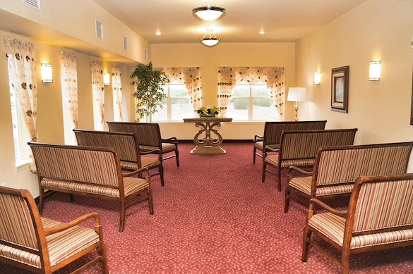 Maple Ridge Gracious Retirement Living Hawthorn Senior Independent Living in Cedar Park, Texas gathering room