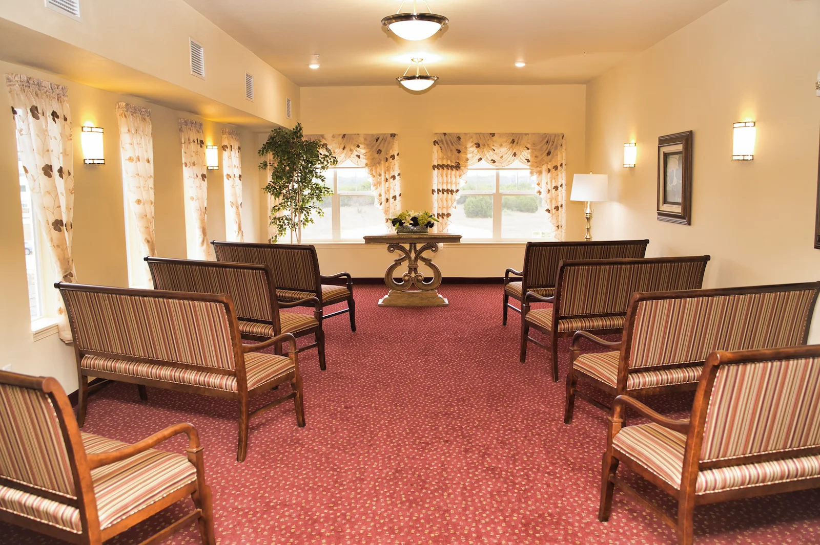 Maple Ridge Gracious Retirement Living Hawthorn Senior Independent Living in Cedar Park, Texas gathering room