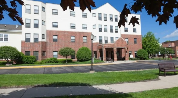 Addolorata Villa, continuing care retirement community offering independent living, assisted living, and memory care in Wheeling, IL, front entrance