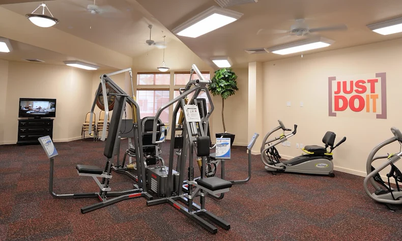 Whispering Pines Gracious Retirement Living Hawthorn Senior Independent Living in Raleigh, North Carolina gym fitness center