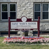 St Mary’s Manor Assisted Living in South Milwaukee, Wisconsin front entrance sign