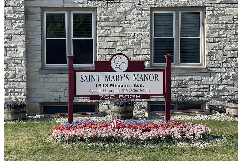 St Mary’s Manor Assisted Living in South Milwaukee, Wisconsin front entrance sign