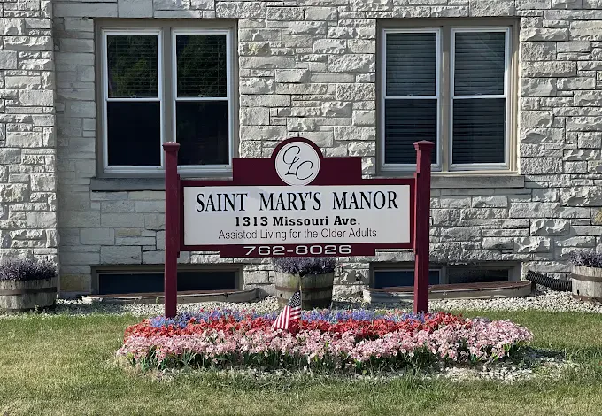 St Mary’s Manor Assisted Living in South Milwaukee, Wisconsin front entrance sign