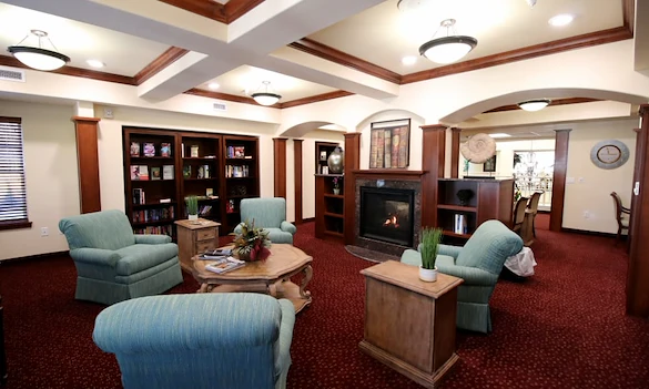 Mulligan Park Gracious Retirement Living Hawthorn Senior Independent Living in Tallahassee, Florida fireplace