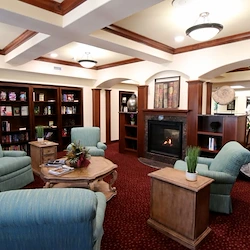 Mulligan Park Gracious Retirement Living Hawthorn Senior Independent Living in Tallahassee, Florida fireplace