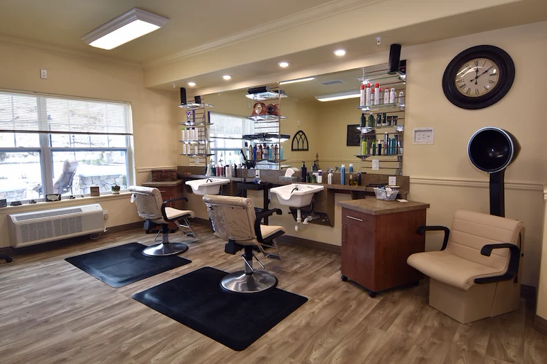Ashton Gardens Gracious Retirement Living Hawthorn Senior Living Community in Portland, Maine beauty hair salon