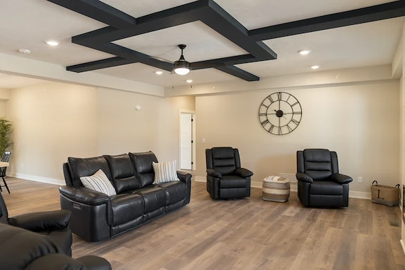 Legato Living Residential Memory Care at Five Fountains senior living community offering assisted living, memory care, adult day services, and respite care in Elkhorn, NE, community living room