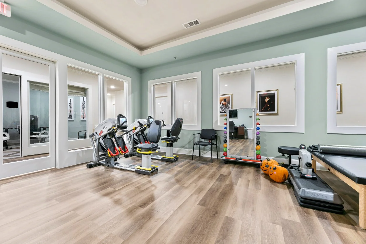 Wilshire Senior Living, independent living, assisted living, and memory care in Burleson, TX, fitness center