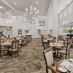 The Palms At La Quinta Gracious Retirement Living Hawthorn Senior Independent Living in La Quinta, California community dining room