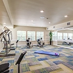 The Carriage House Gracious Retirement Living Hawthorn Senior Independent Living in Oxford, Florida gym fitness center