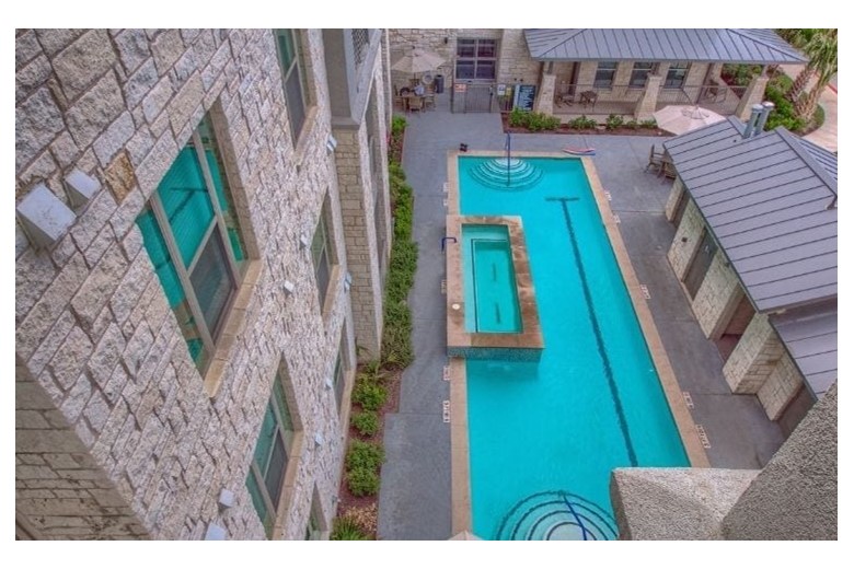 Verena at Leander Senior Living's outdoor swimming pool