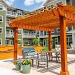 Camellia Gardens Gracious Retirement Living Hawthorn Senior Independent Living in Maynard, Massachusetts rear exterior gazebo