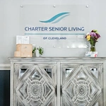 Charter Senior Living of Cleveland interior community sign