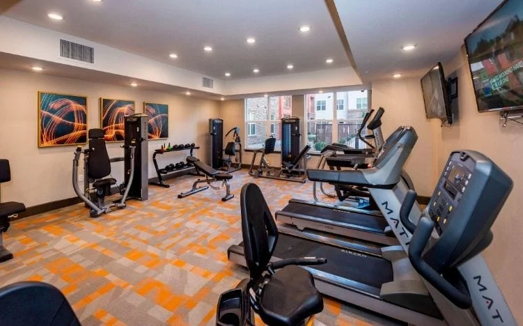 Fitness center at Verena at Gilbert Senior Living 