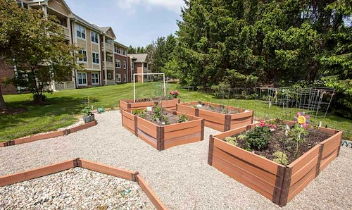 The Forum at The Crossing outdoor space and garden