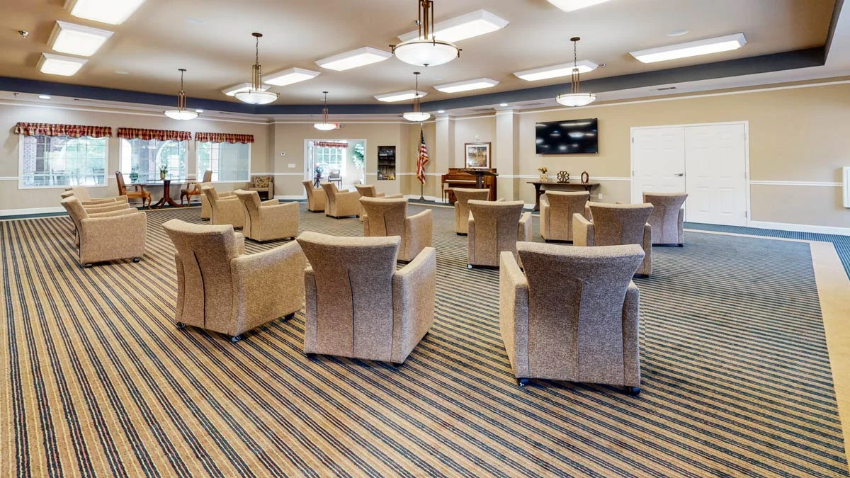 Media/activities room at Gaines Park Senior Living
