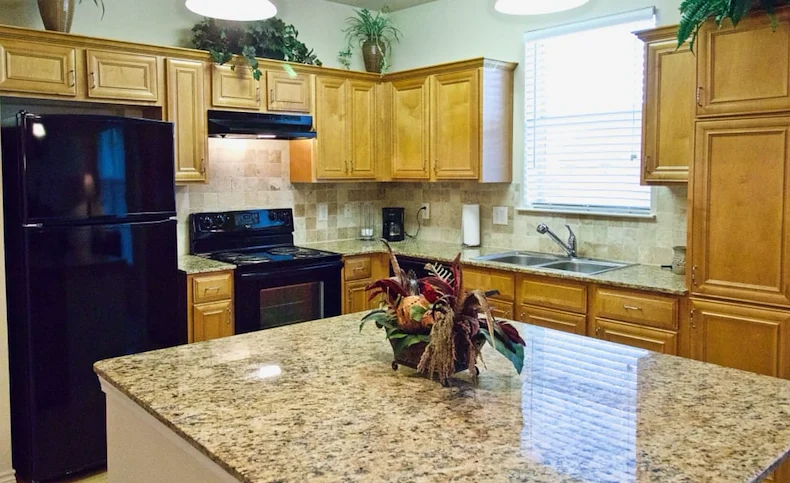 Active adult living and independent living at Watercrest at Mansfield in Mansfield, TX, kitchen