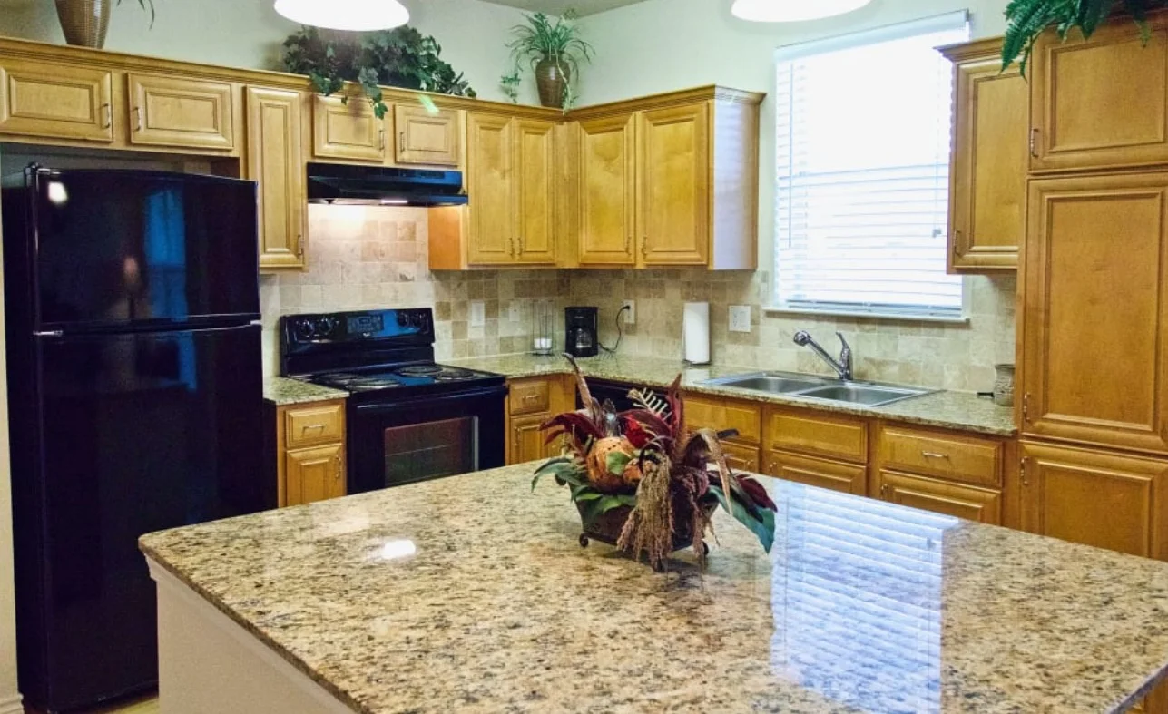 Active adult living and independent living at Watercrest at Mansfield in Mansfield, TX, kitchen