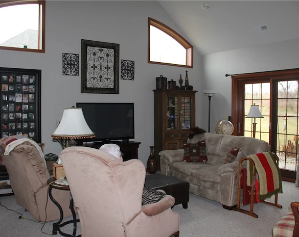 Ascension Living Sacred Heart Village Senior Living in Avilla, Indiana living room