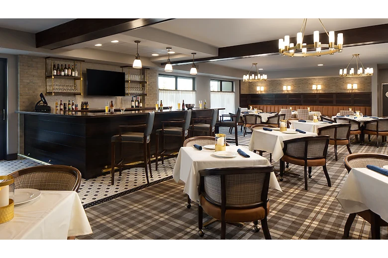 Dining/bar area at the Waters of Oak Creek 