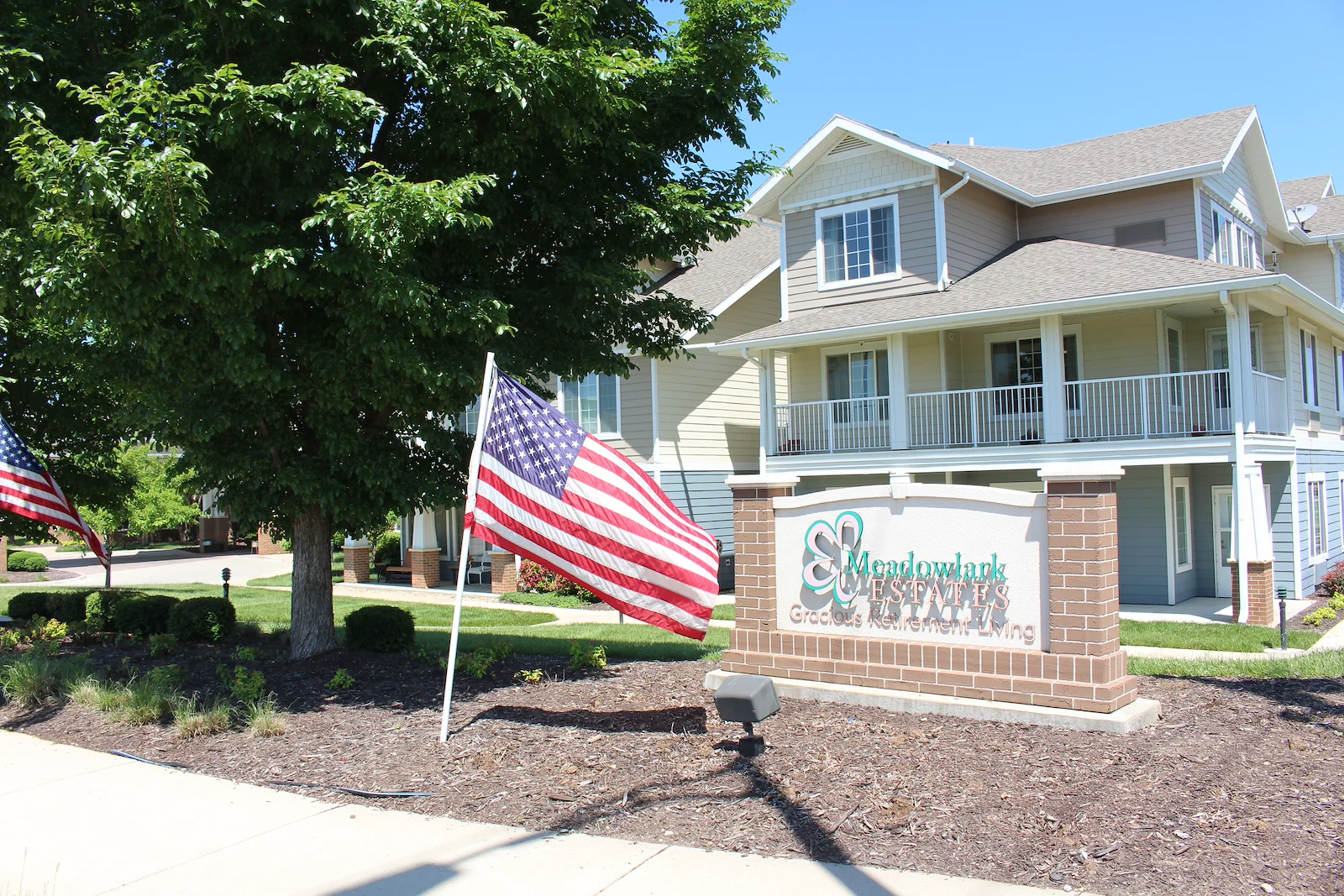 Meadowlark Estates Gracious Retirement Living Hawthorn Senior Independent Living in Lawrence, Kansas front exterior