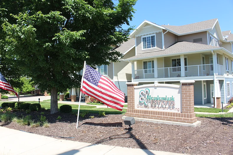 Meadowlark Estates Gracious Retirement Living Hawthorn Senior Independent Living in Lawrence, Kansas front exterior
