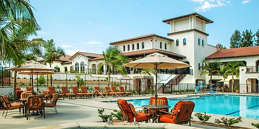 Covenant Living at Mount Miguel in Spring Valley, CA, exterior and pool