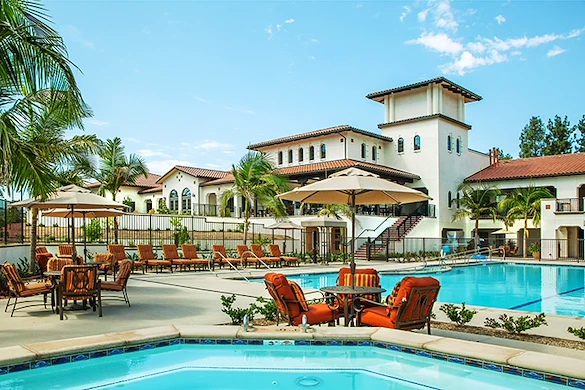 Covenant Living at Mount Miguel in Spring Valley, CA, exterior and pool