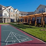 Northridge Gracious Retirement Living Hawthorn Senior Independent Living in Fishers, Indiana rear exterior shuffleboard