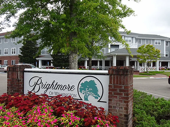 Independent living at Brightmore of Wilmington in Wilmington, NC, community sign