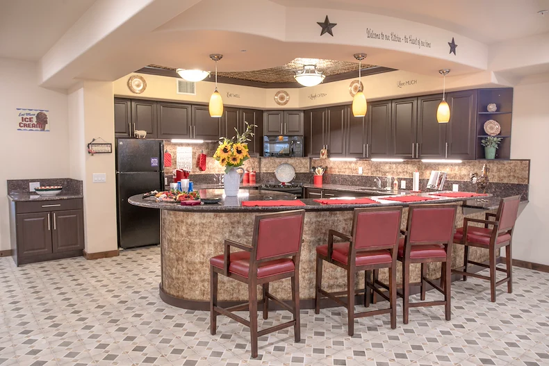 Maple Ridge Gracious Retirement Living Hawthorn Senior Independent Living in Cedar Park, Texas kitchen