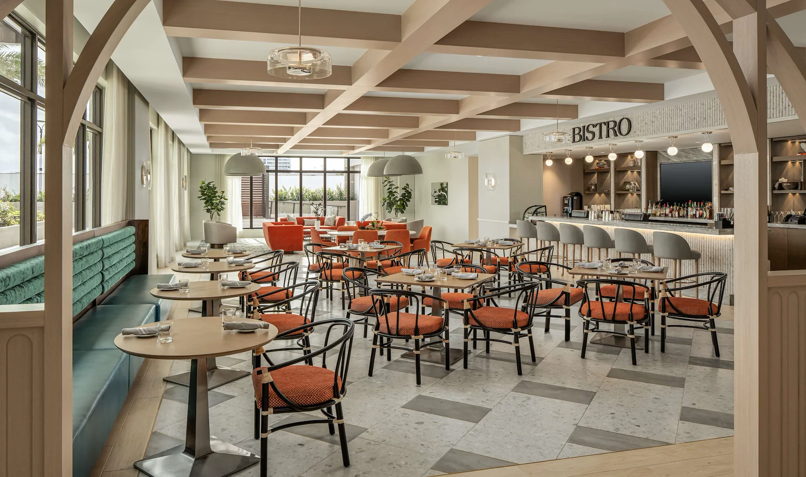 Allegro Fort Lauderdale, senior living community in Fort Lauderdale, FL, offering independent living, assisted living, memory care, and respite care, bistro dining room