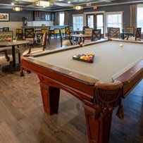 Play pool or enjoy other activities at our senior retirement community