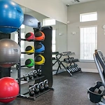 Banyan Reserve Seniors, senior living community offering active adult living and independent living in Lakeland, FL, fitness room with a variety of equipment