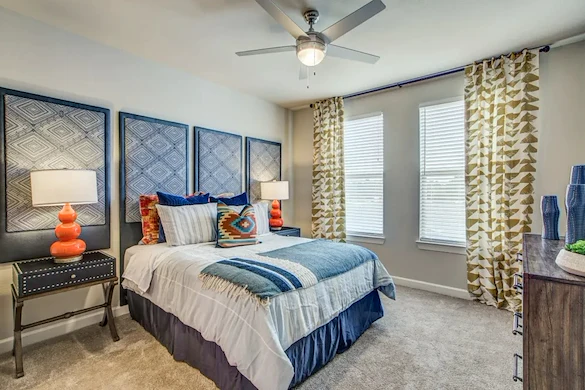 Watermere McKinney senior living community offering active adult living and independent living in McKinney, TX, apartment bedroom
